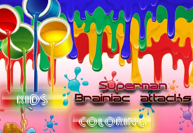 Superman Brainiac Attacks Kids Coloring logo
