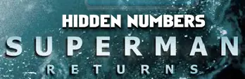 Superman Returns - Hidden Numbers logo