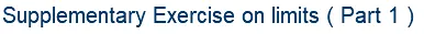 Supplementary Exercise on limits ( Part 1 ) logo