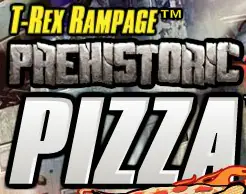 T-Rex Rampage Prehistoric Pizza logo