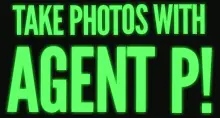 Take Photos with Agent P! logo