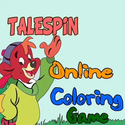 Talespin Online Coloring Game logo