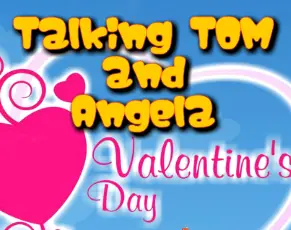 Talking Tom and Angela Valentine's Day logo