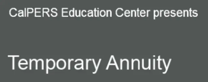 Temporary Annuity logo