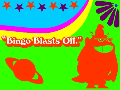 The Banana Splits in "Bingo Blasts Off." logo