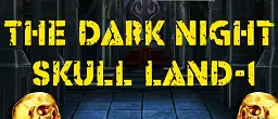 The Dark Night Skull Land logo