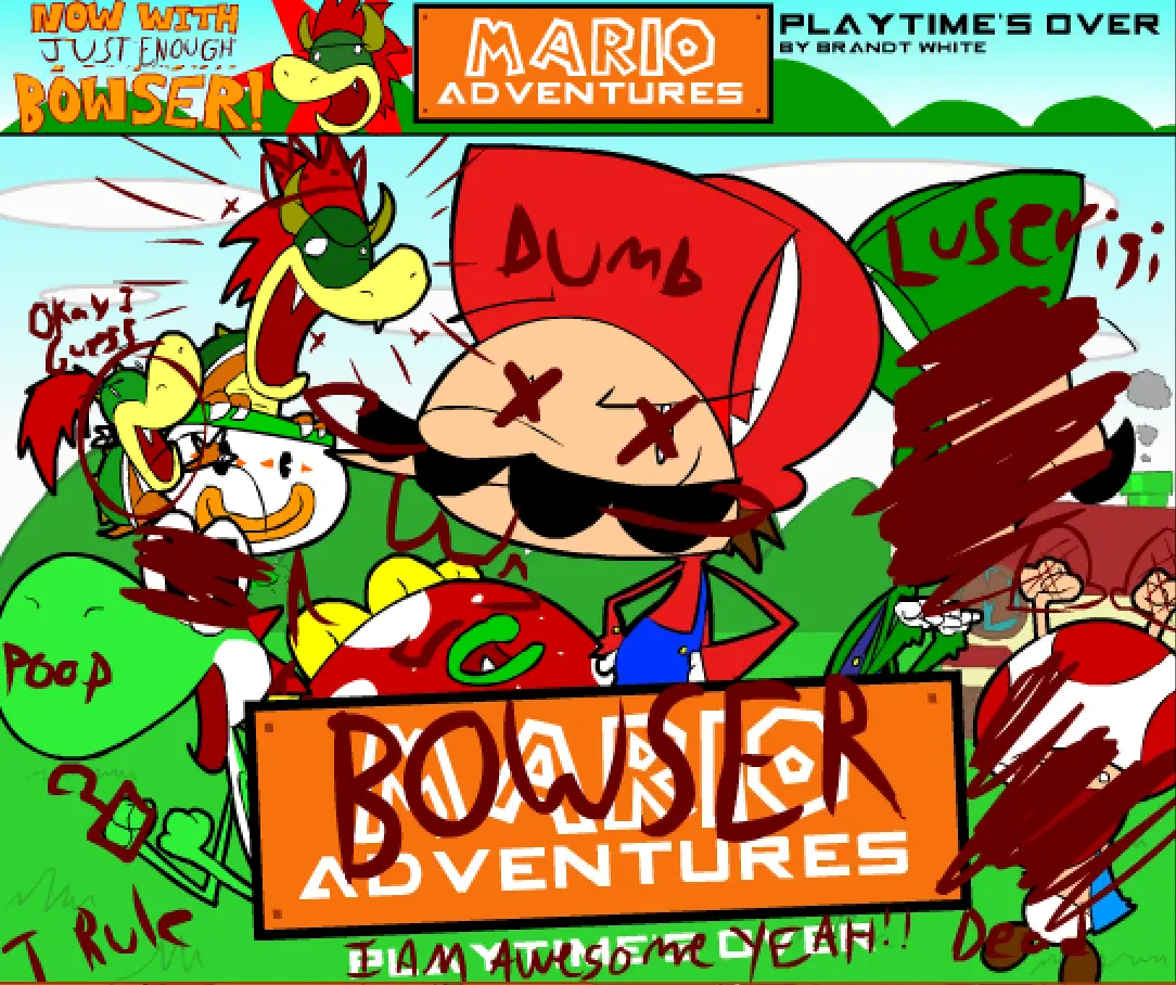 The End of Mario Adventures logo