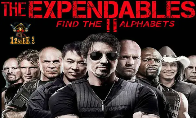 The Expendables 2 - Find the Alphabets logo