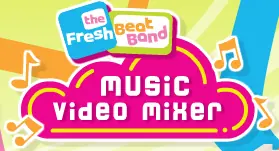The Fresh Beat Band Music Video Mixer logo
