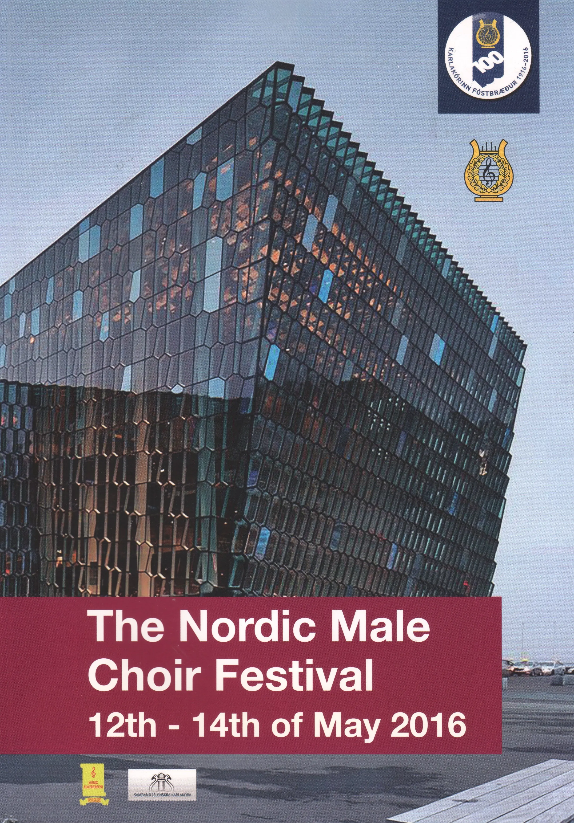 The Nordic Male Choir Festival 12th - 14th of May 2016 logo