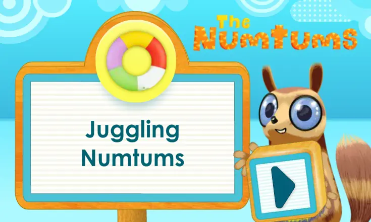 The Numtums: Juggling Numtums logo