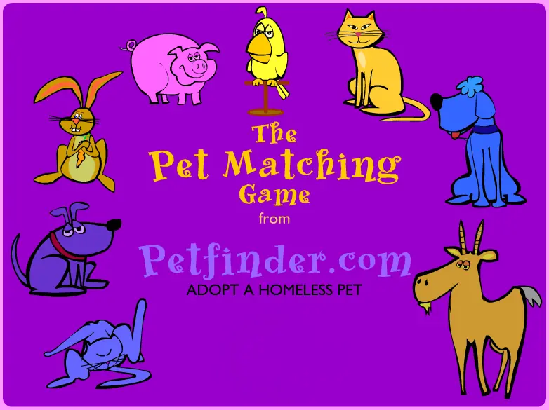 The Pet Matching Game from Petfinder.com logo