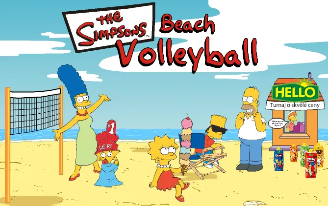 The Simpsons Beach Volleyball logo