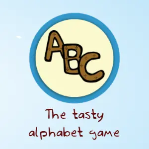 The tasty alphabet game logo