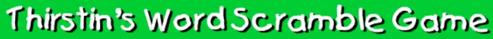 Thirstin's Word Scramble Game logo