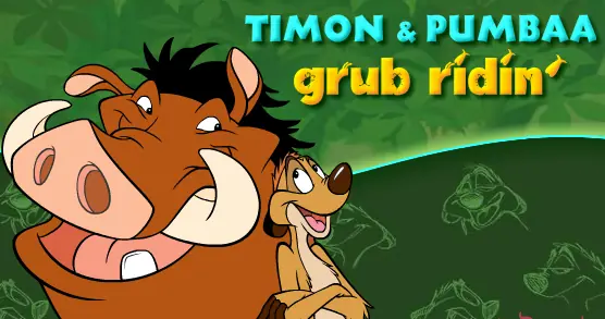 Timon & Pumbaa Grub Ridin' logo