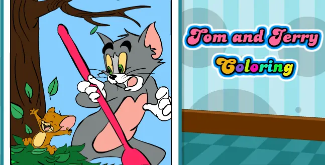 Tom and Jerry Coloring logo