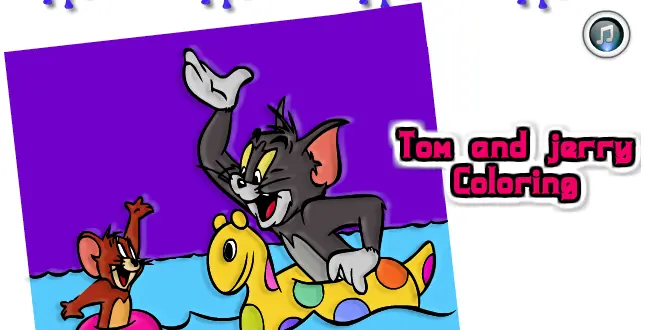 Tom and jerry Coloring logo