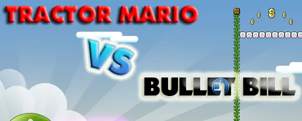Tractor Mario vs Bullet Bill logo