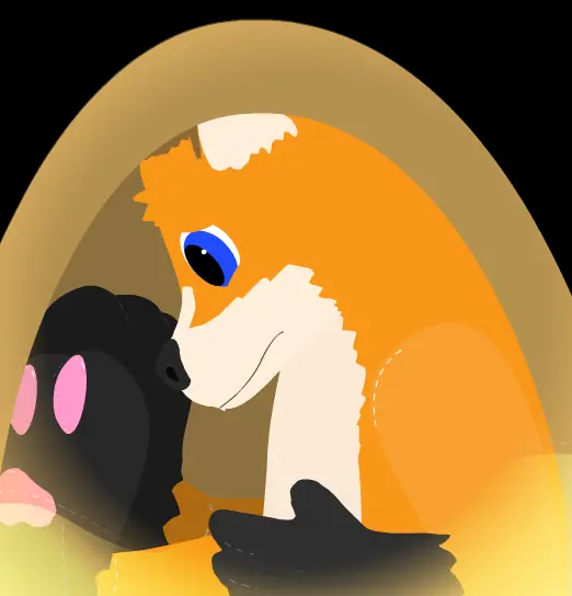 Trapped in a plush egg logo
