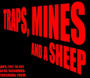 Traps, Mines and a Sheep logo