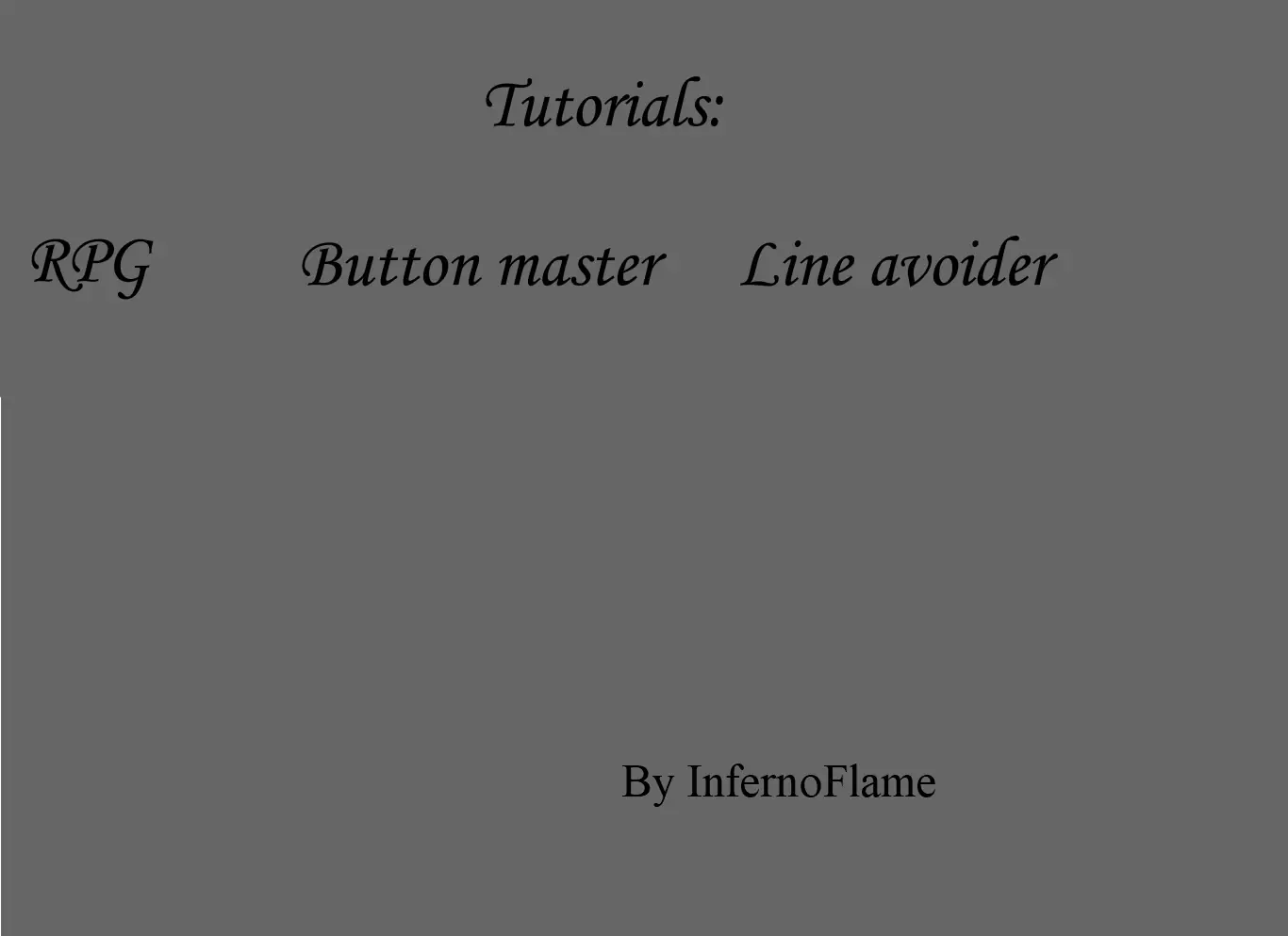 Tutorial #1 - Making simple games. logo