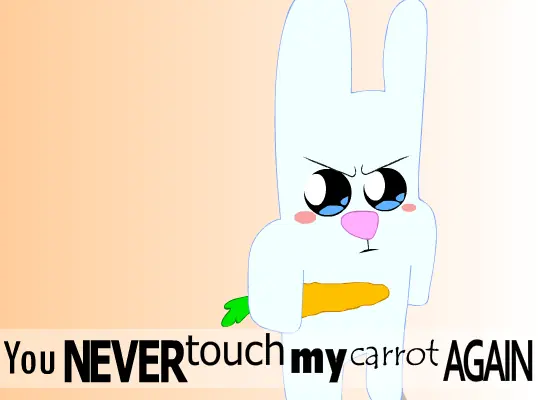 U NEVER touch my carrot again logo