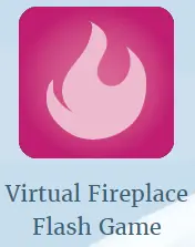 Virtual Fireplace Flash Game logo