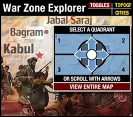 War Zone Explorer: Map Explorer: Afghanistan Kabul (Satellite) logo