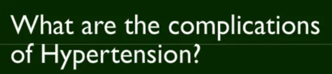 What are the complications of hypertension? logo