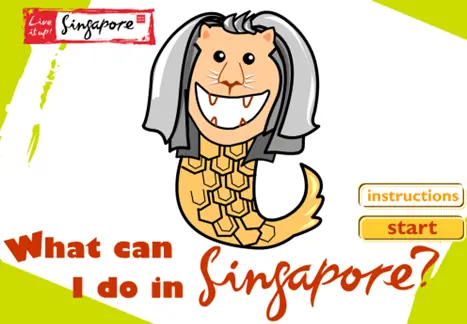 What can I do in Singapore? Postcard logo