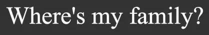 Where's my family? logo