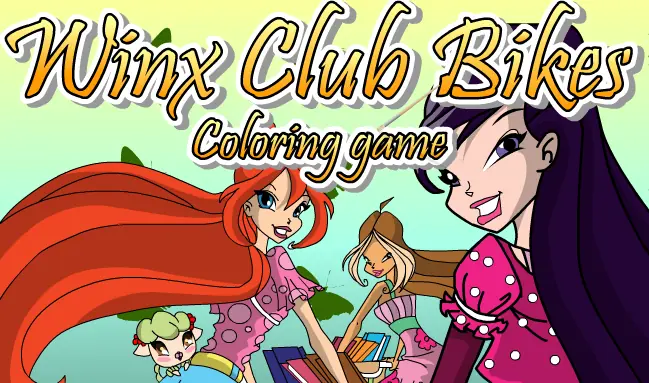 Winx Club Bikes Coloring Game logo
