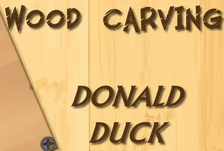 Wood Carving Donald Duck logo