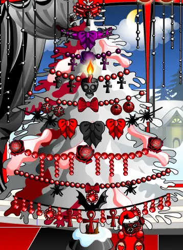 Xmas Tree dress up. Goth logo
