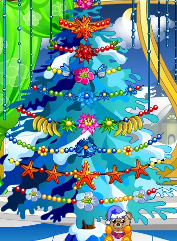 Xmas Tree dress up. Tropic logo