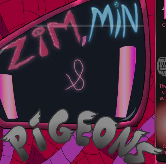 Zim, Min & Pigeons logo
