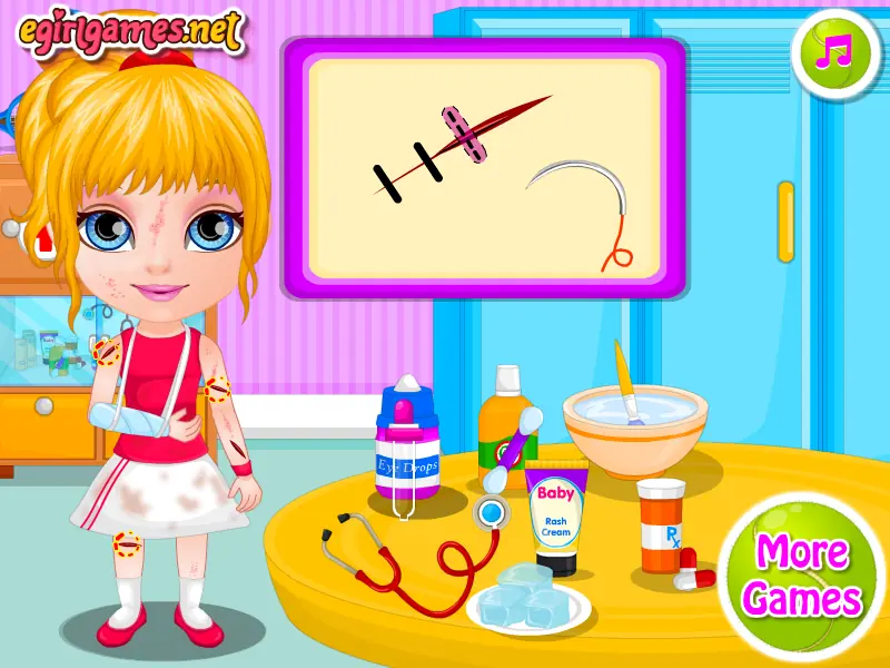 Baby Barbie Sports Injury - Play Online on Flash Museum 🕹️